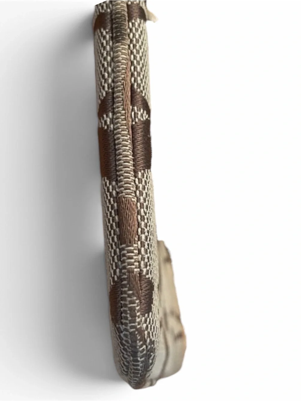 Coach Brown Signature Canvas Wristlet Card Holder